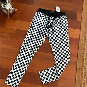Black and white Checkered joggers